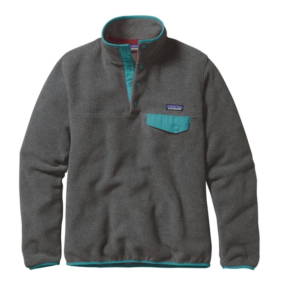 Patagonia Sweaters - Patagonia Women's Grey Lightweight Synchilla Snap-T Pullover Size Medium